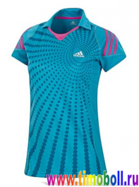 Теннисная рубашка Adidas TT Atake Polo Women (голубой)